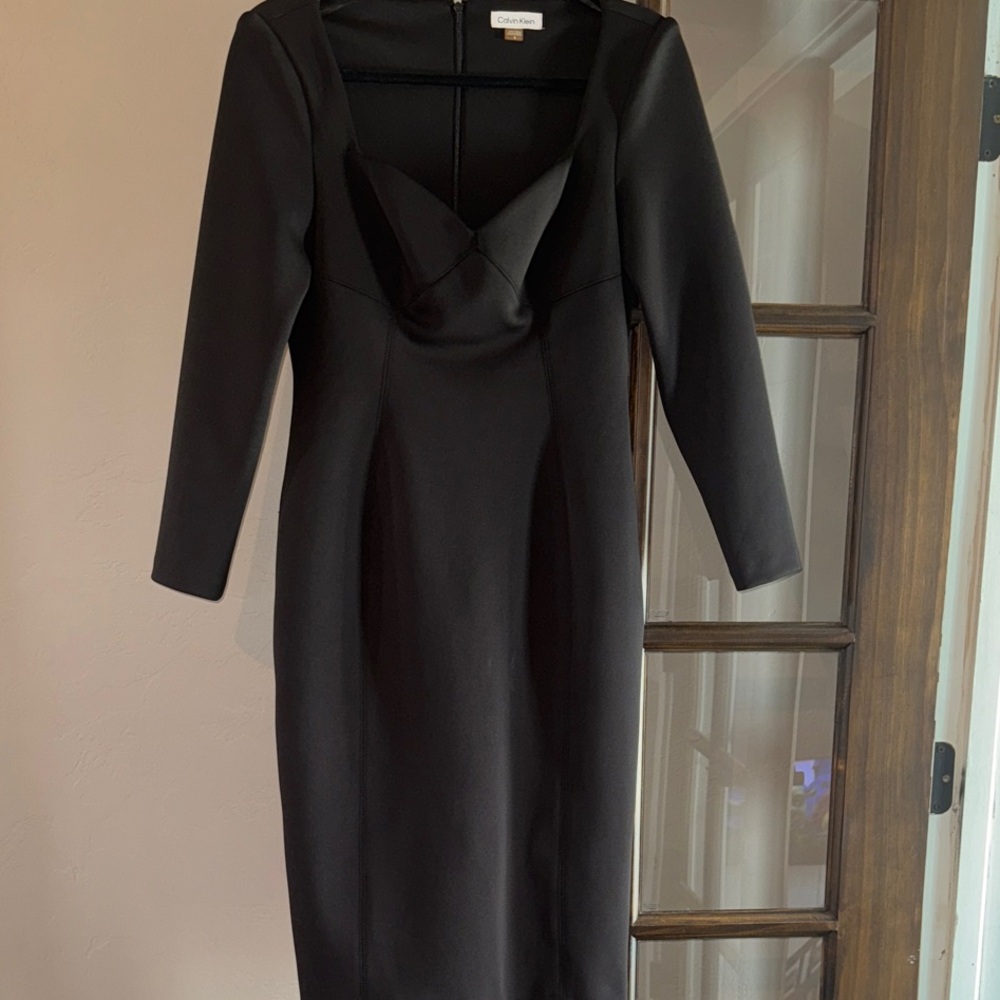 Calvin Klein Black Long Sleeve Dress